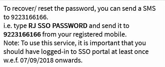 Forgot SSO Password